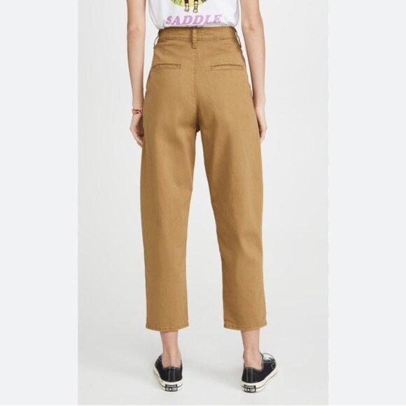 Levis gold twill pleated balloon leg pant jeans Size 25 stretch cotton - Picture 3 of 15